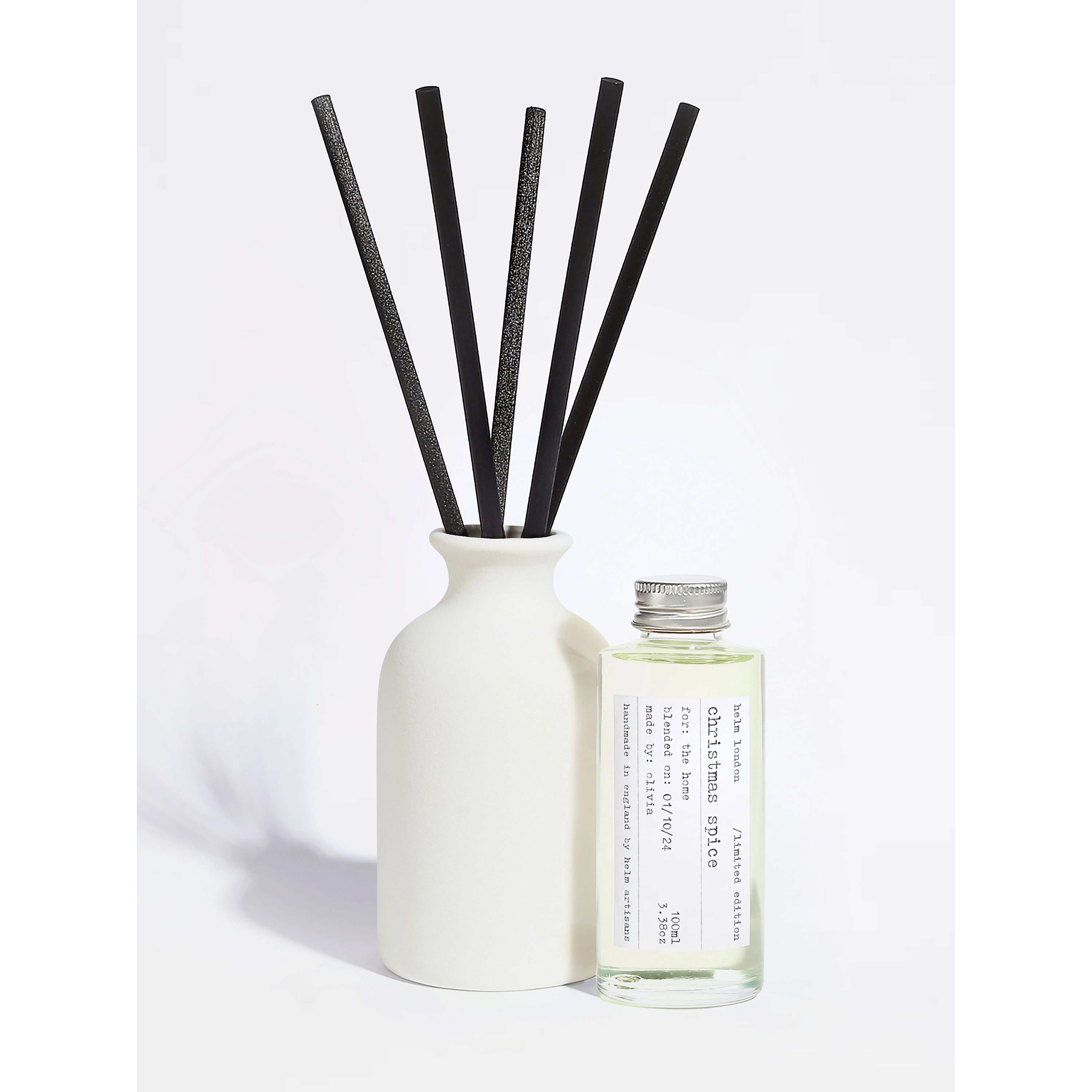 Weihnachtsgewürz-Diffusor aus Keramik mit Rattanstäbchen – Limitierte Auflage