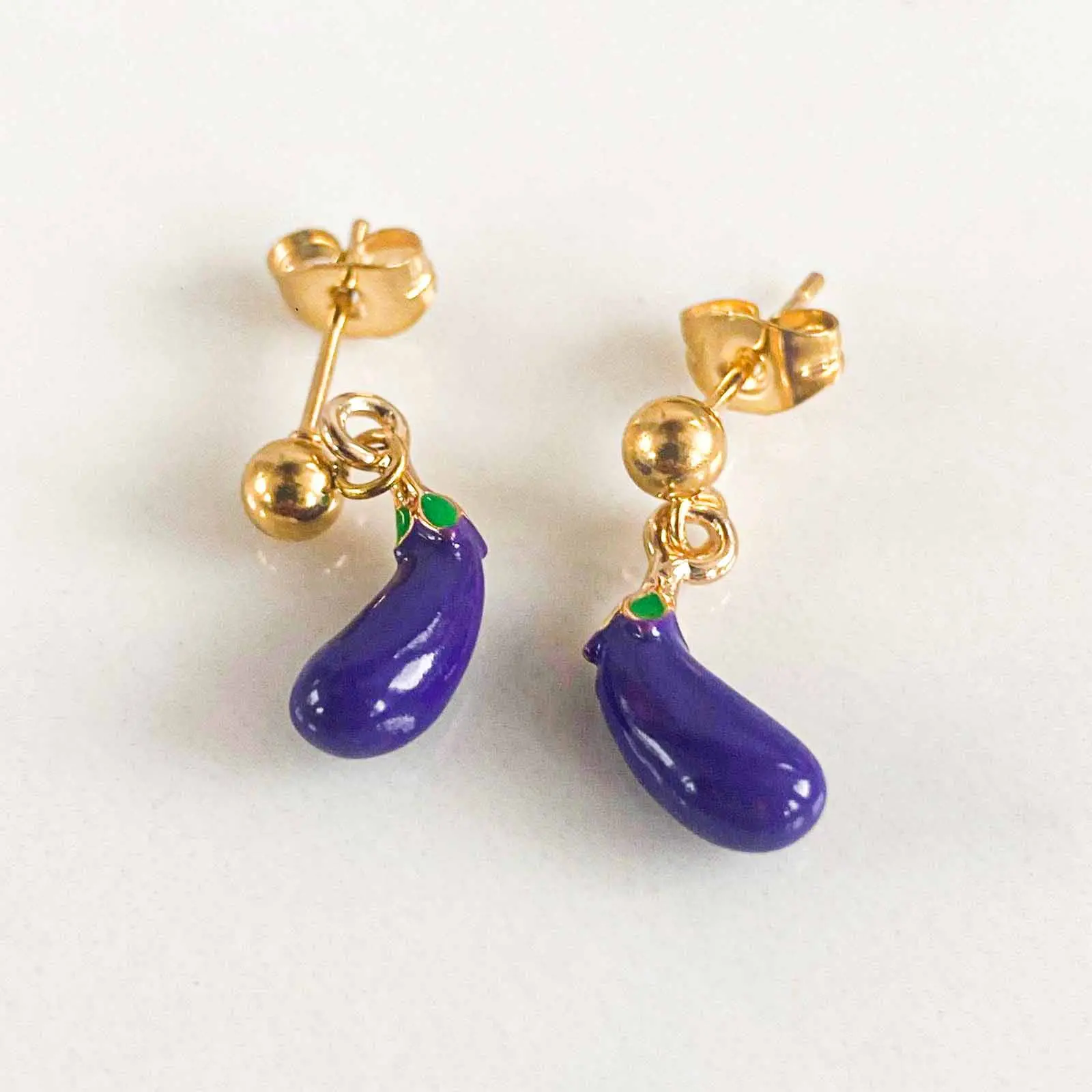 Jackpot Eggplant Earrings