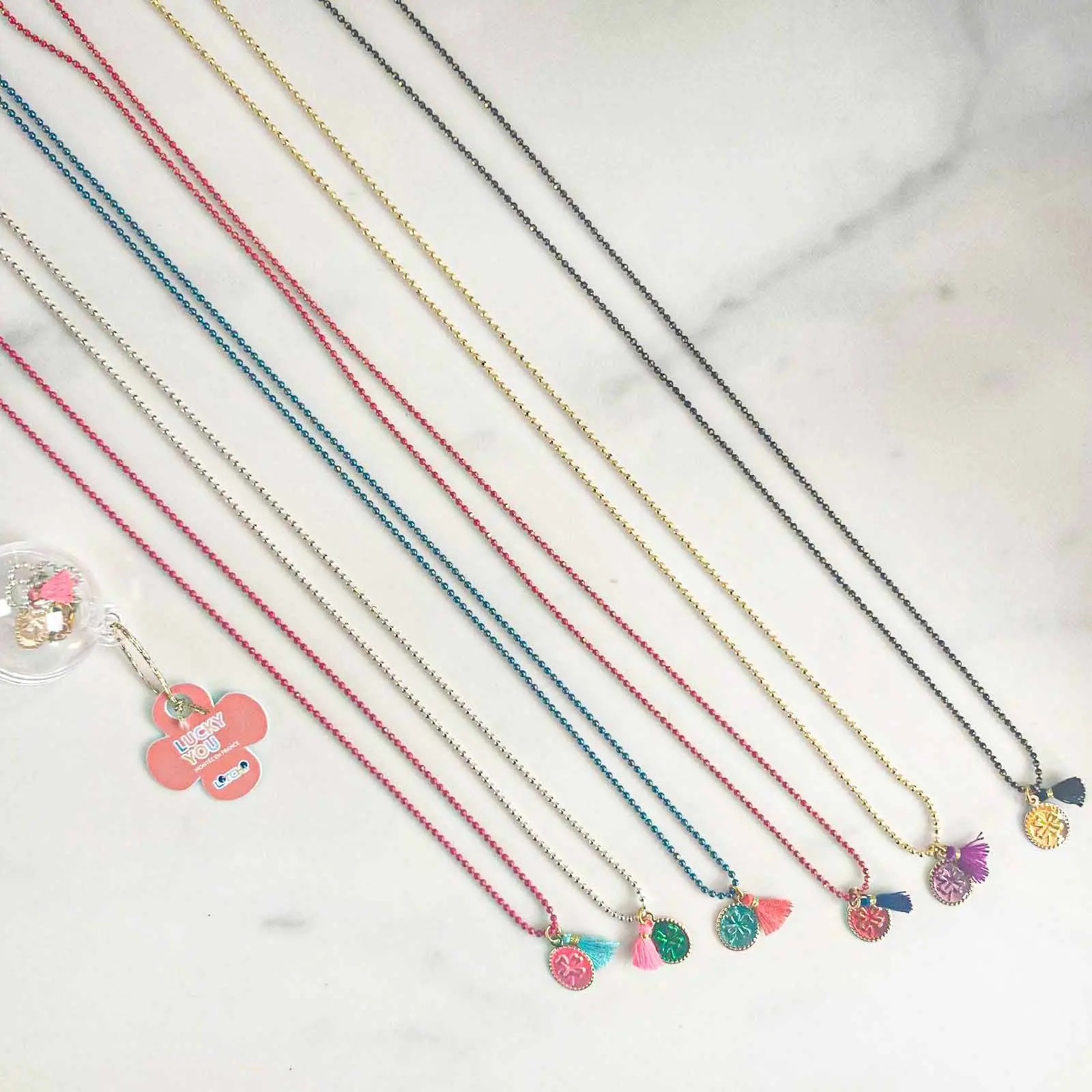 Lucky Clover Bubble Necklace