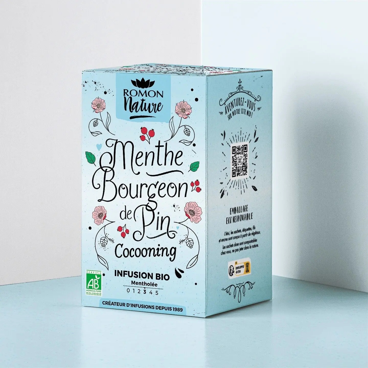 Achat Tisane Cocooning Menthe & Bourgeon de Pin Bio* – 16 sachets en gros