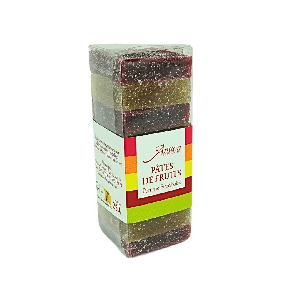 Christmas treat, Apple and raspberry fruit jellies case 250g