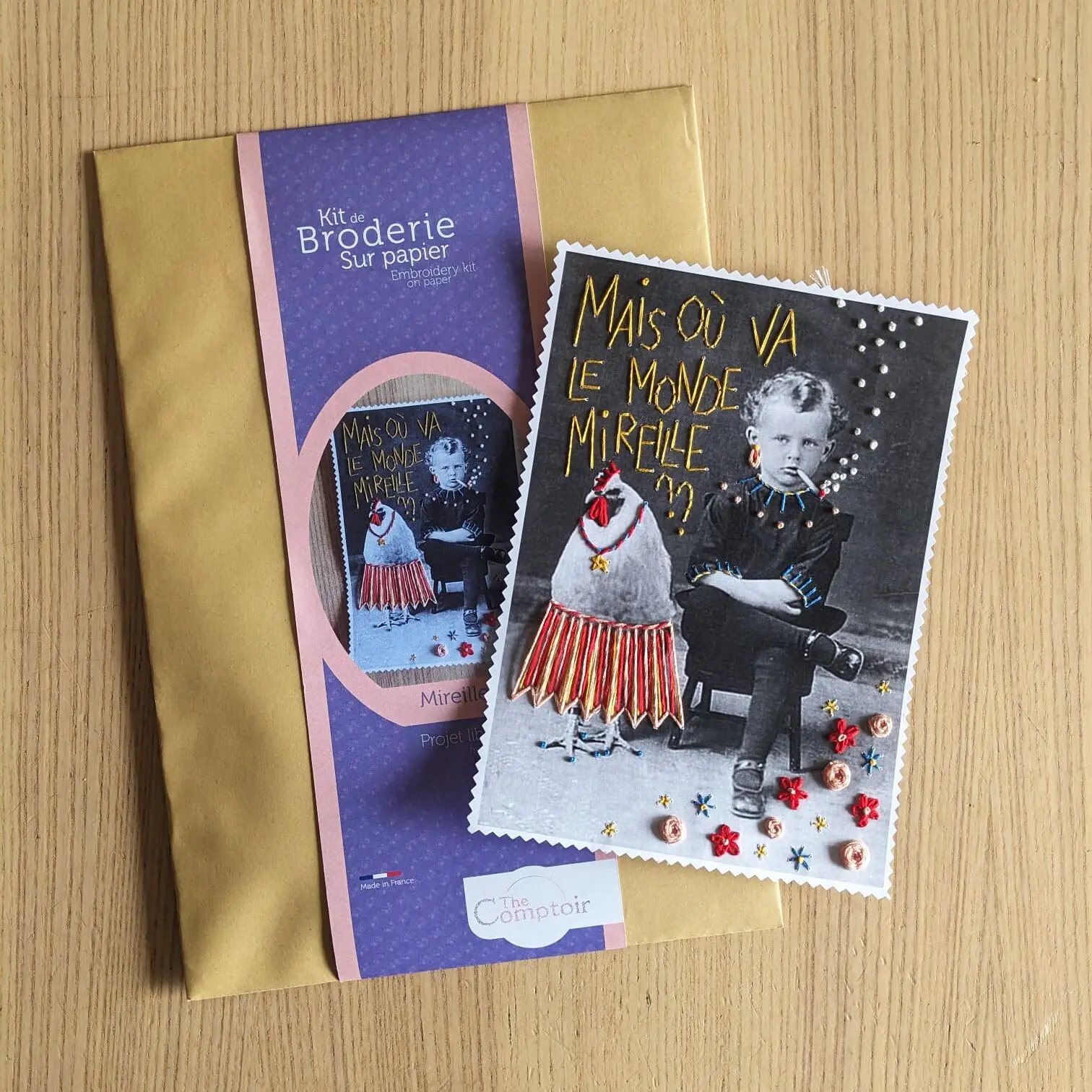 Mireille - paper embroidery kit