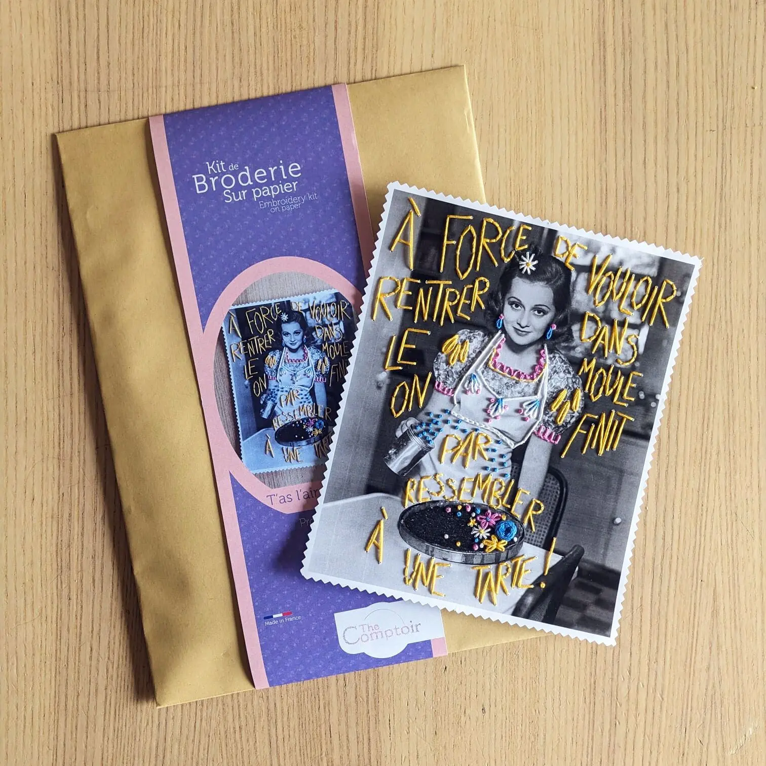 You Look Like a Pie - Paper Embroidery Kit (Great for Mother's Day)