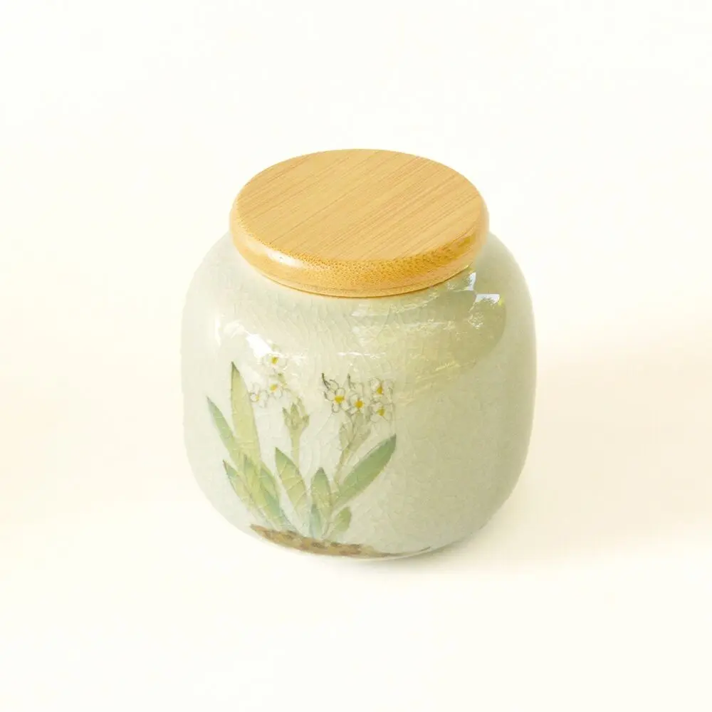 Contenant Aroma Saver en Porcelaine Décorée 250g Narcisse