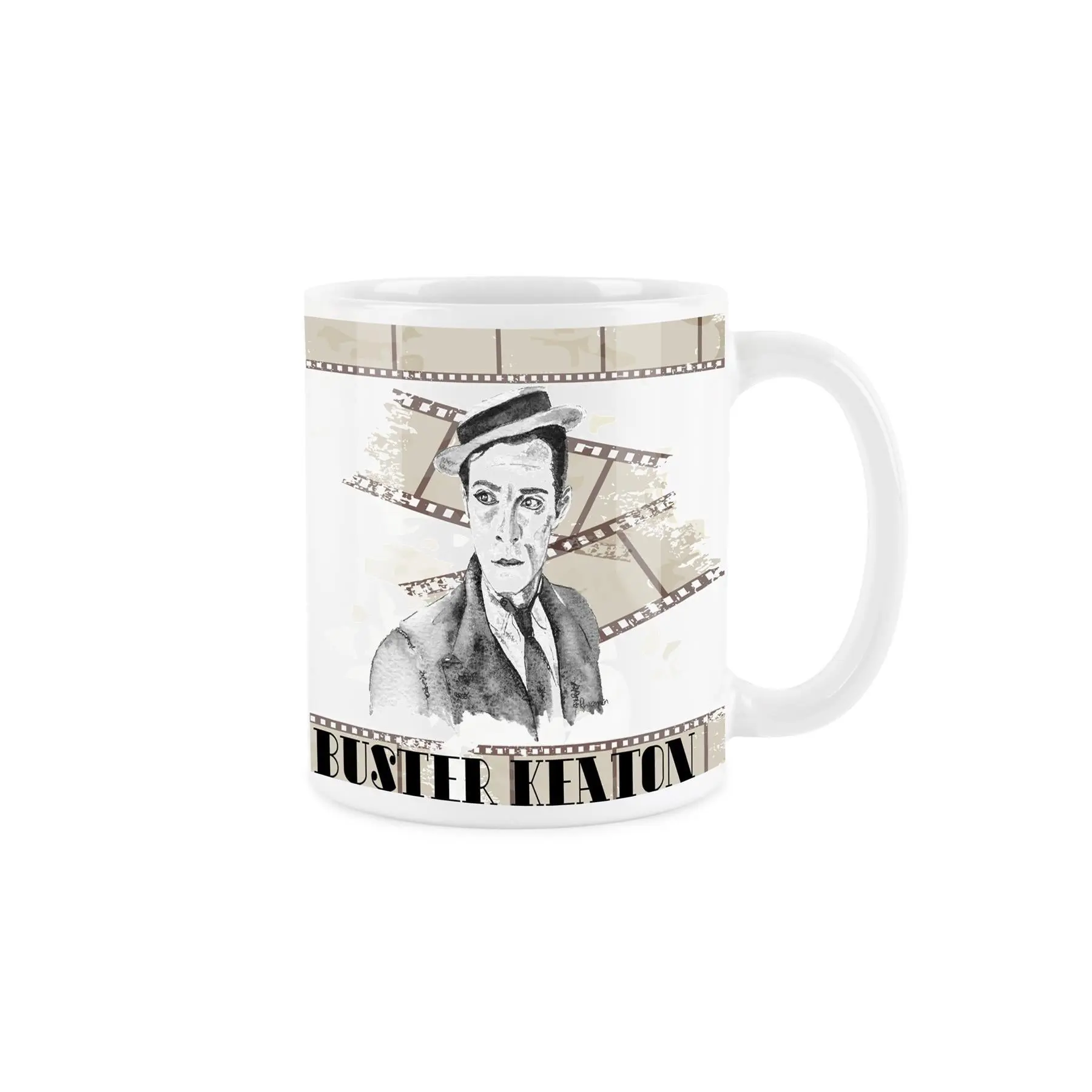 Buster Keaton Film Reel Mug