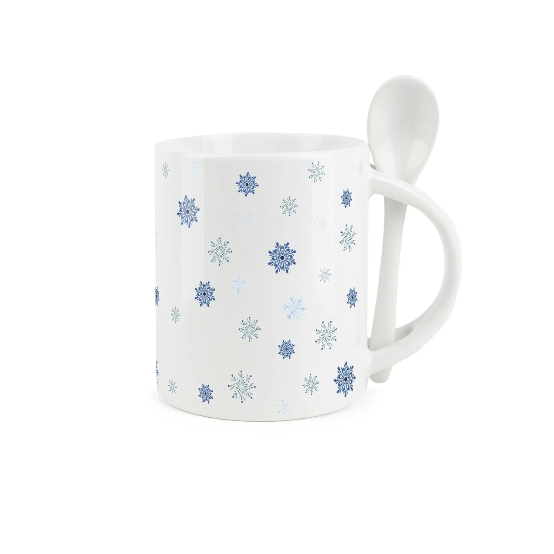 Falling Snowflakes Mug & spoon Set