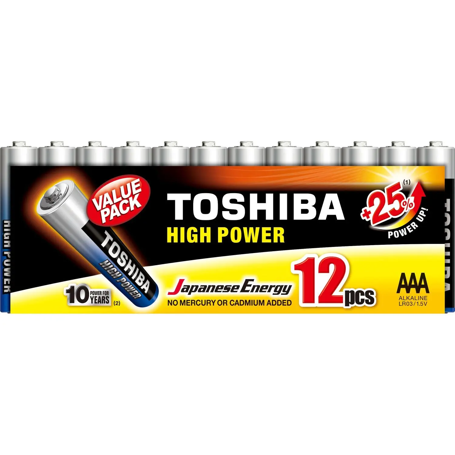Toshiba alkaline batteries AAA Battery - High power