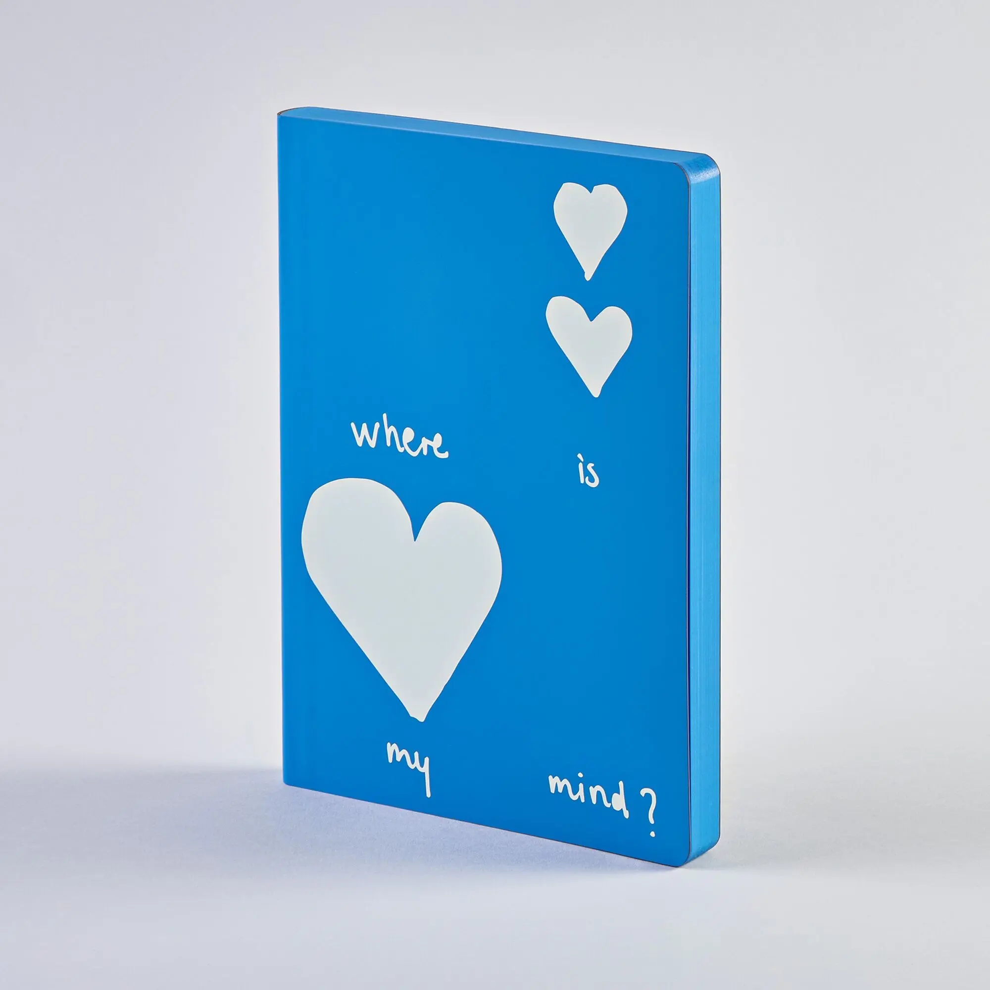 Where Is My Mind - Graphic L | Notebook A5+ | Dotted Journal | 3.5mm dot grid | 256 numbered pages | 120g premium paper | recycled leather blue | sustainably produced in Germany