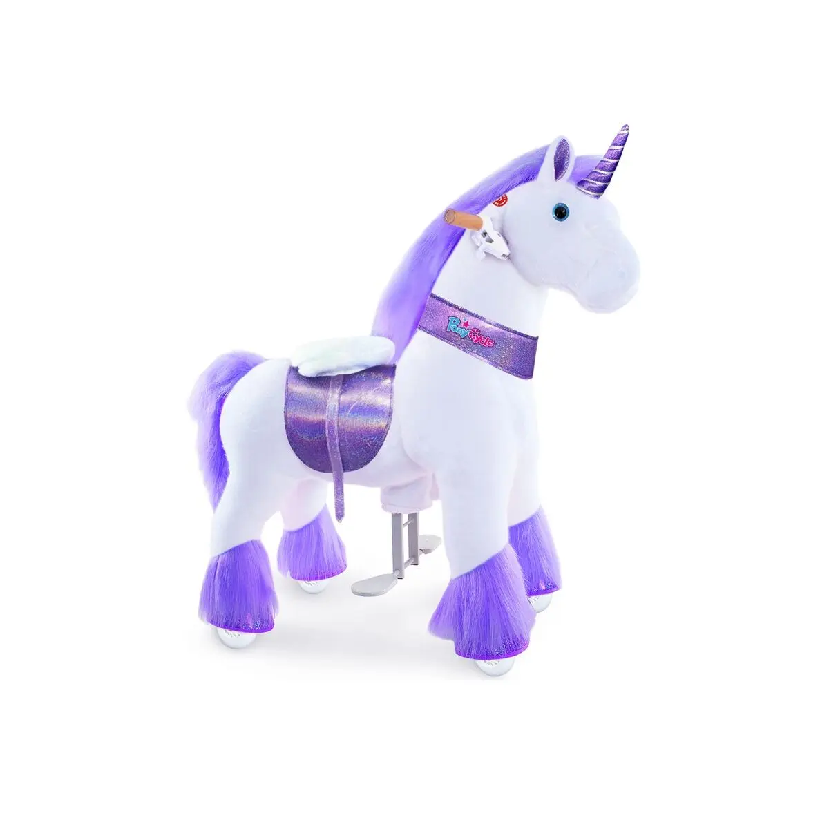 PonyCycle Rutschauto Lila Einhorn | Plüschtier-Reitspielzeug | Classic U Beste Geschenke