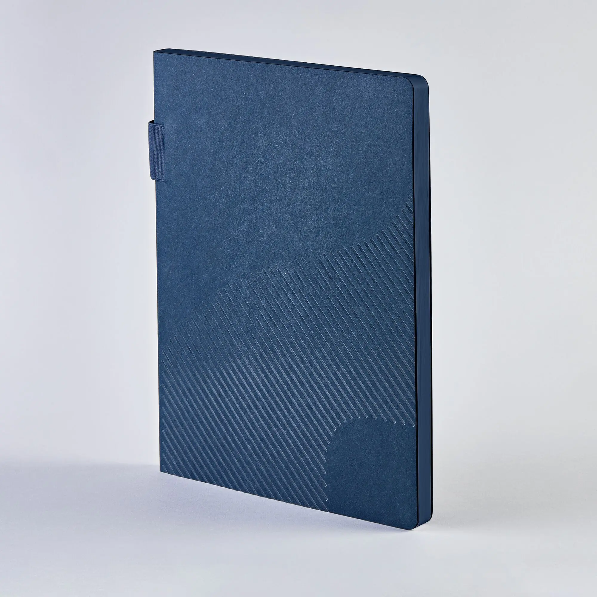 Bleu Nuit by MUT Design Studio - Workbook XL | Notebook A4 | Dotted Journal | Graph paper grey, MUT grid grey | 192 numbered pages | 120g premium paper | sustainable recycled natural cardboard blue | sustainably produced in Germany