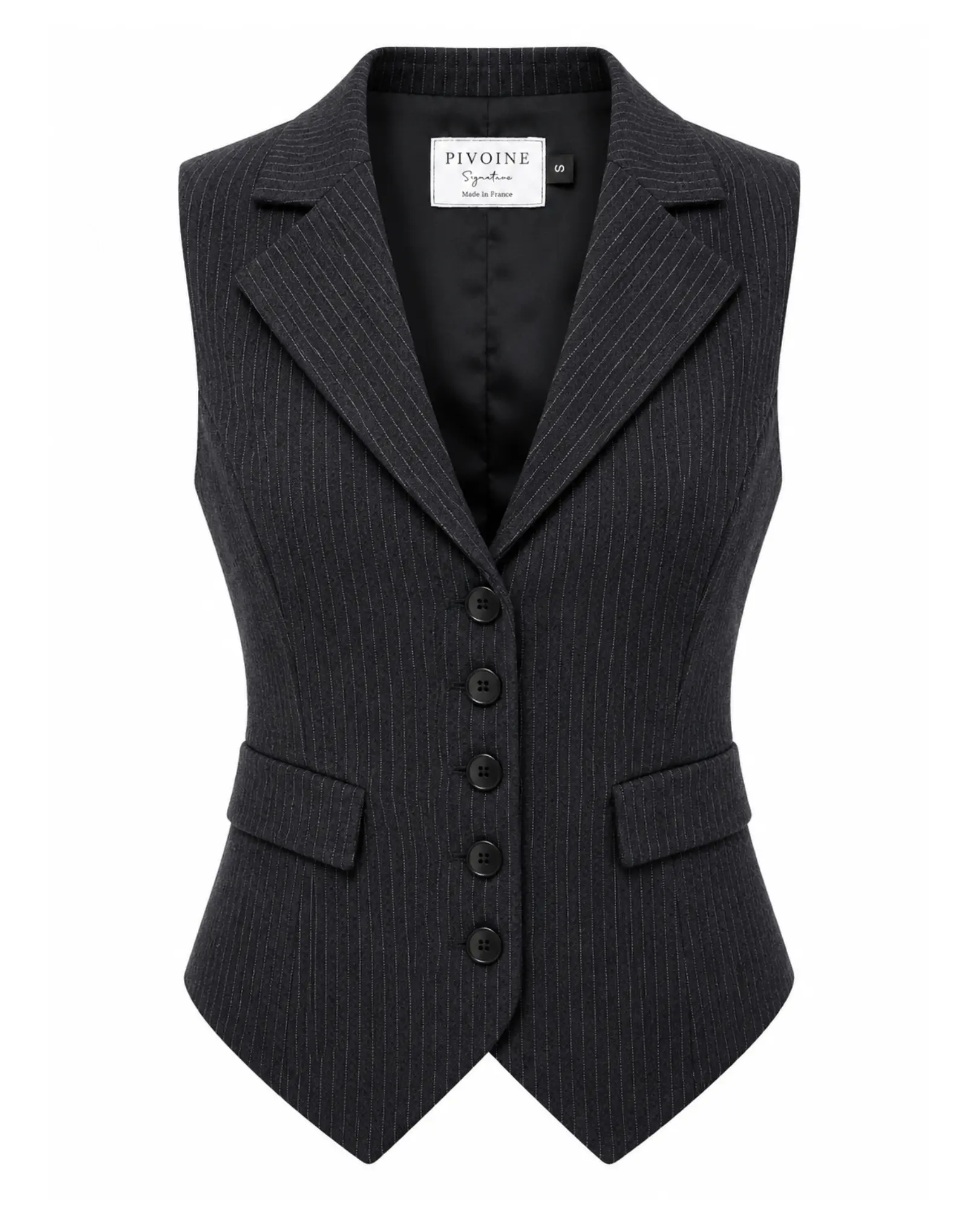 Veston Peaky Rayures grises avec col