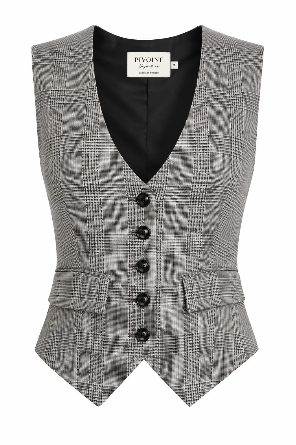 Veston Académia Prince de Galles Noir et Blanc