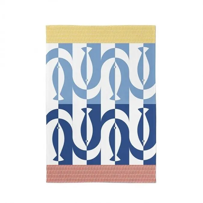 Blue Kitchen Towel - Kontatu Txardina Outremer