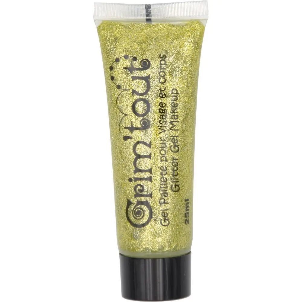 Glitter Gel for Party Makeup in 25 ml tube in Blister Pack - Gold