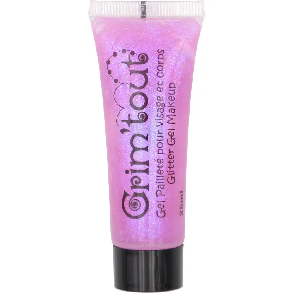 Glitter Gel for Party Makeup in 25 ml tube in Blister Pack - Pink