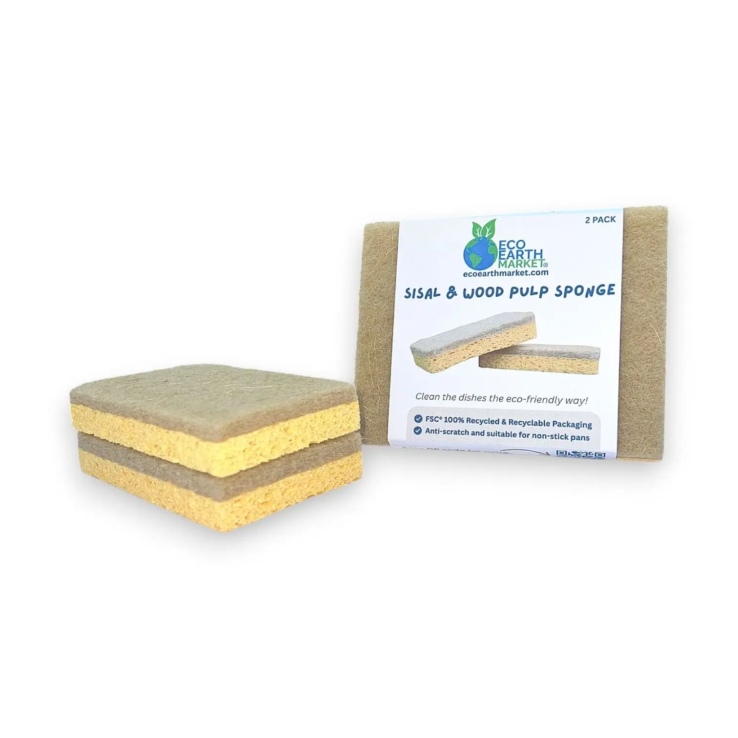 ESPONJA DE SISAL Y PULPA DE MADERA (PACK 2)
