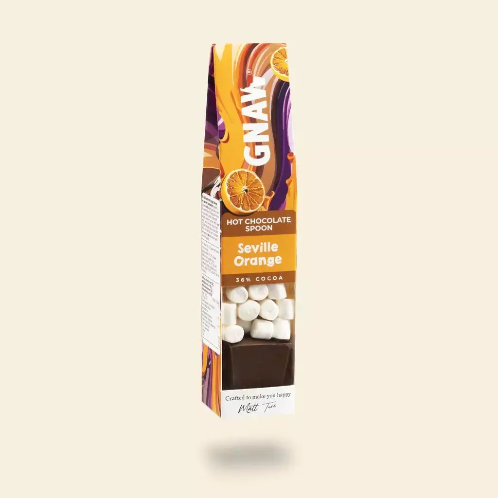 Seville Orange - Hot Chocolate Spoon With Marshmallows