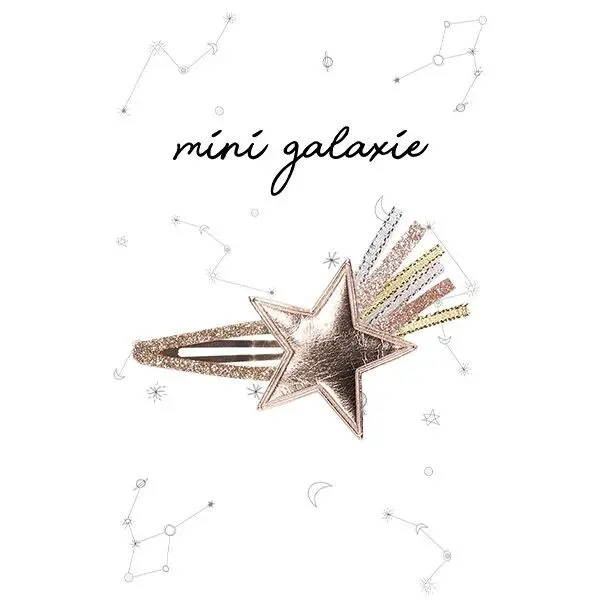 Glitzer-Haarspange für Kinder mit goldener Glitzer-Sternschnuppe 🌟 – Geschenkidee zum Geburtstag