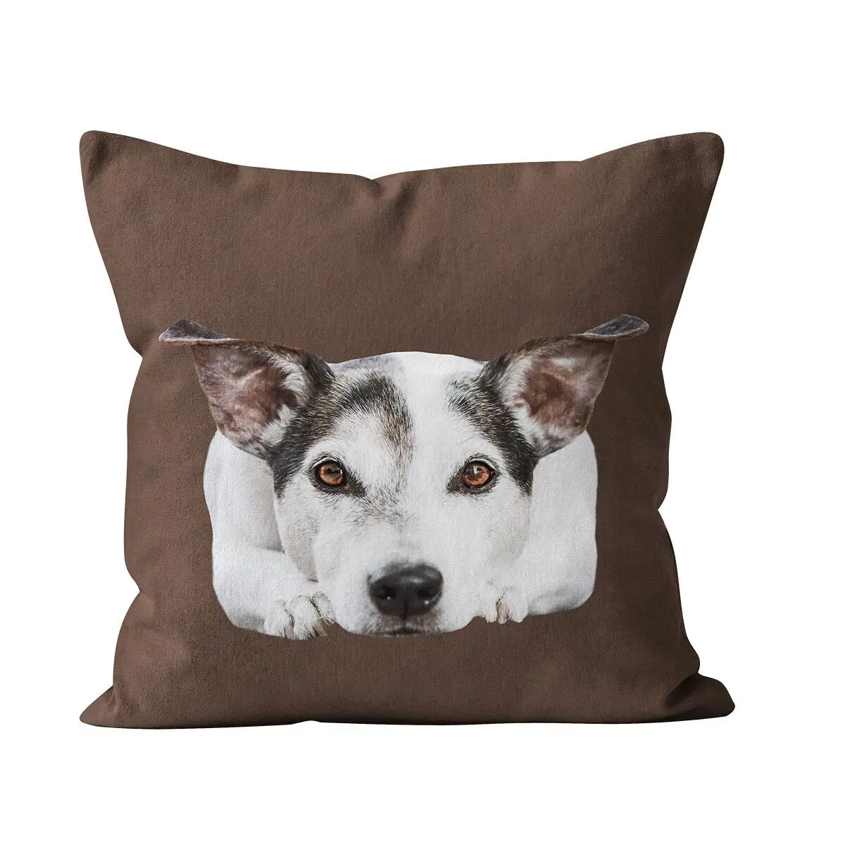 Brown dog decorative sofa cushion