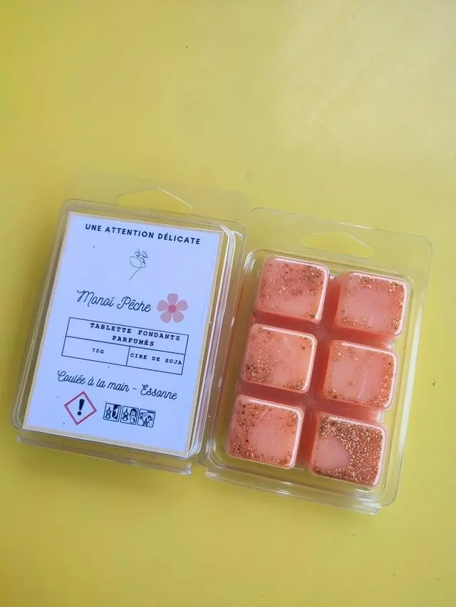 Monoï Peach scented wax tablet 70g