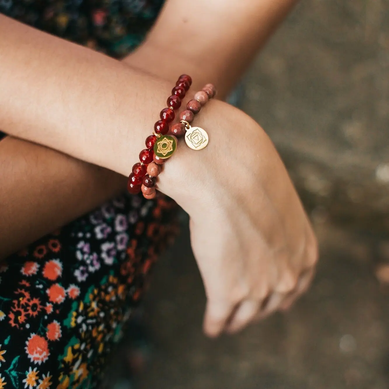 Carnelian Chakra Svadhisthana Bracelet in 925 Silver Gold