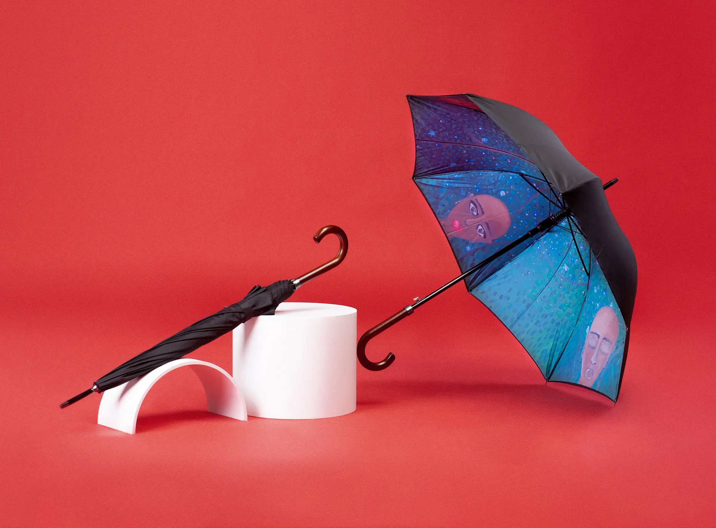WIR SIND Straight Art Regenschirm