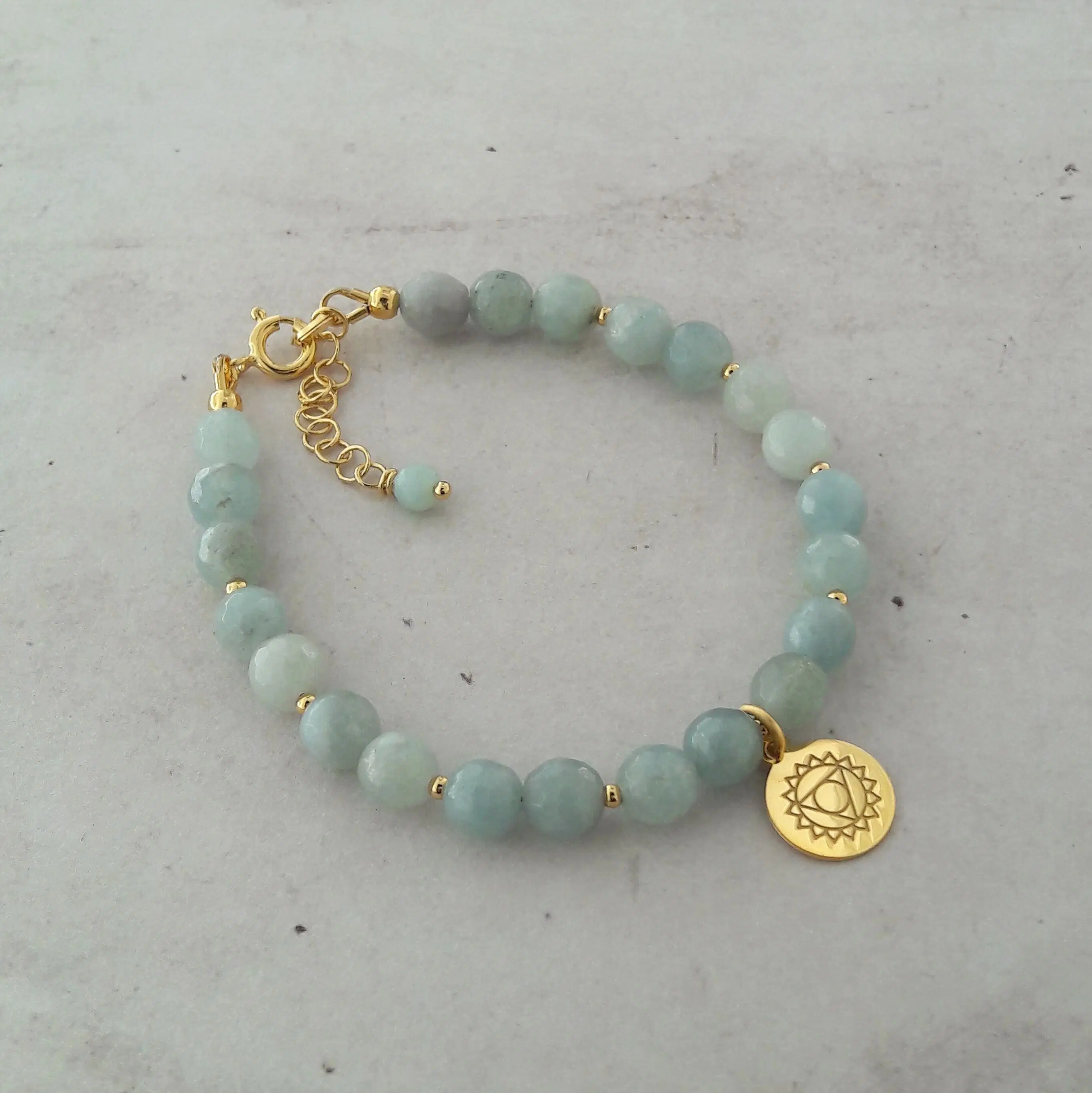 Vishuddha Chakra Aquamarine Bracelet