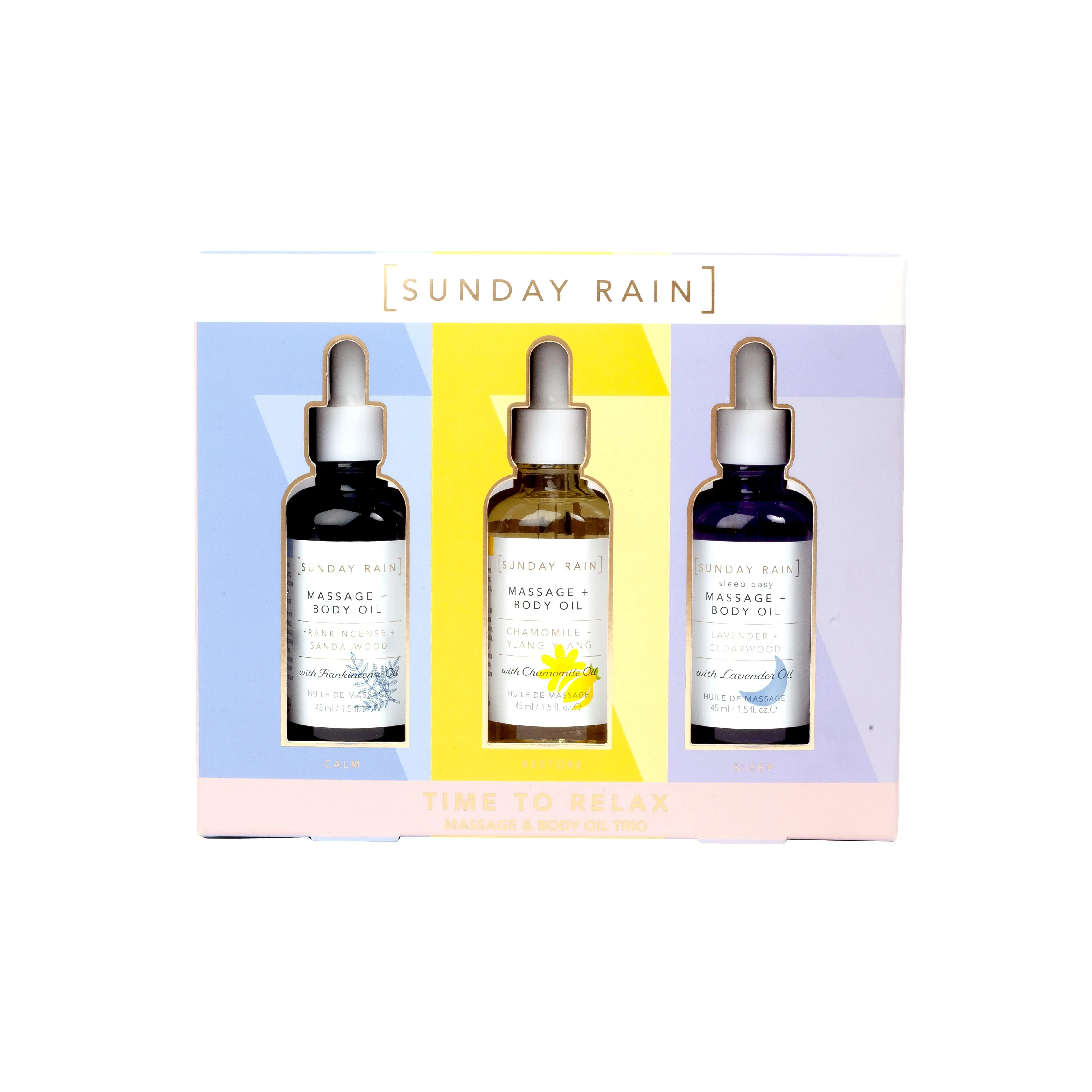 Sunday Rain Massage & Body Oil Trio