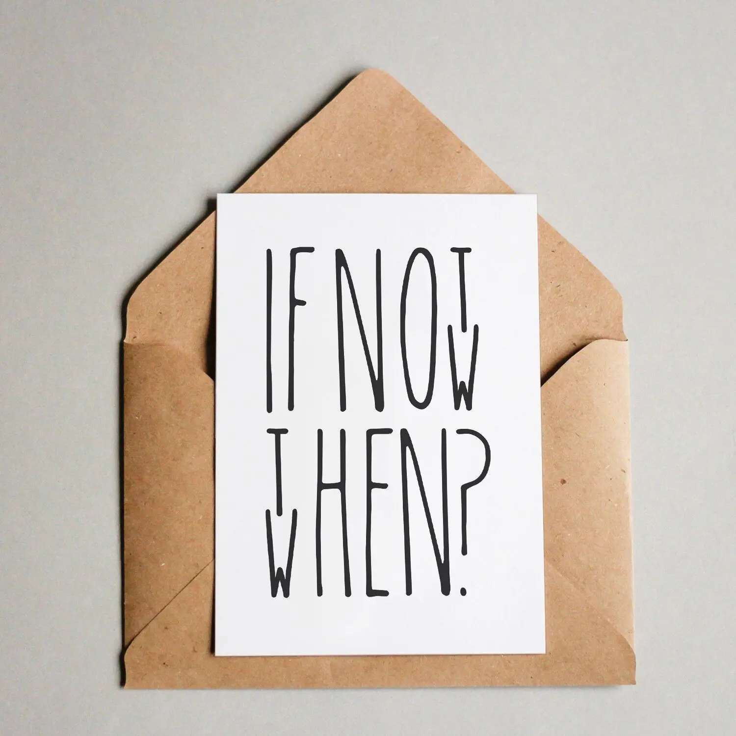 Postcard If not now then when?