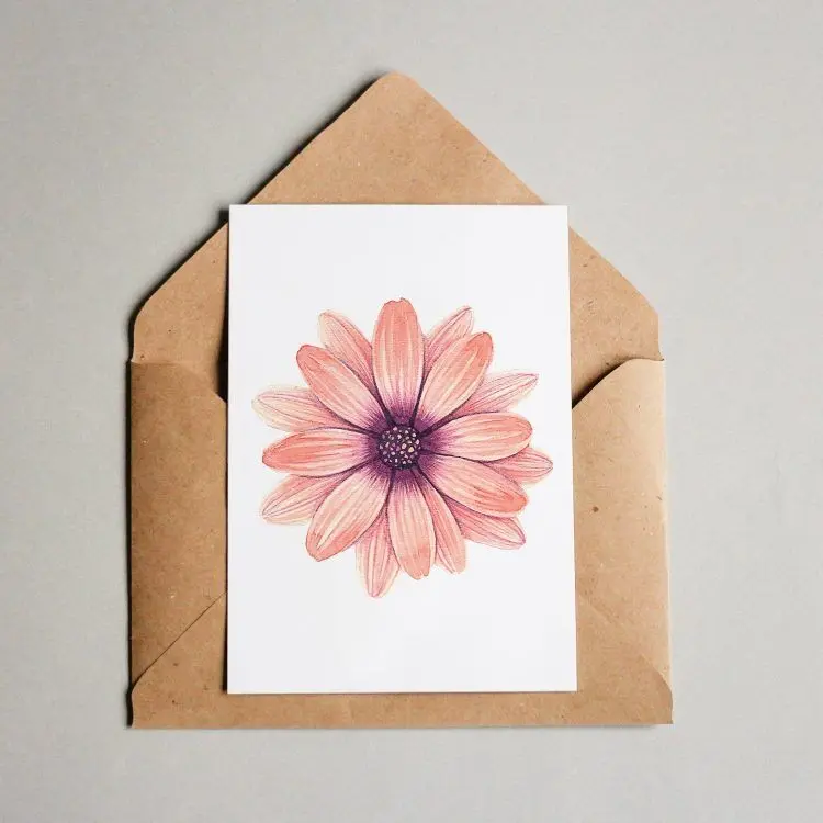 Postcard gerberas