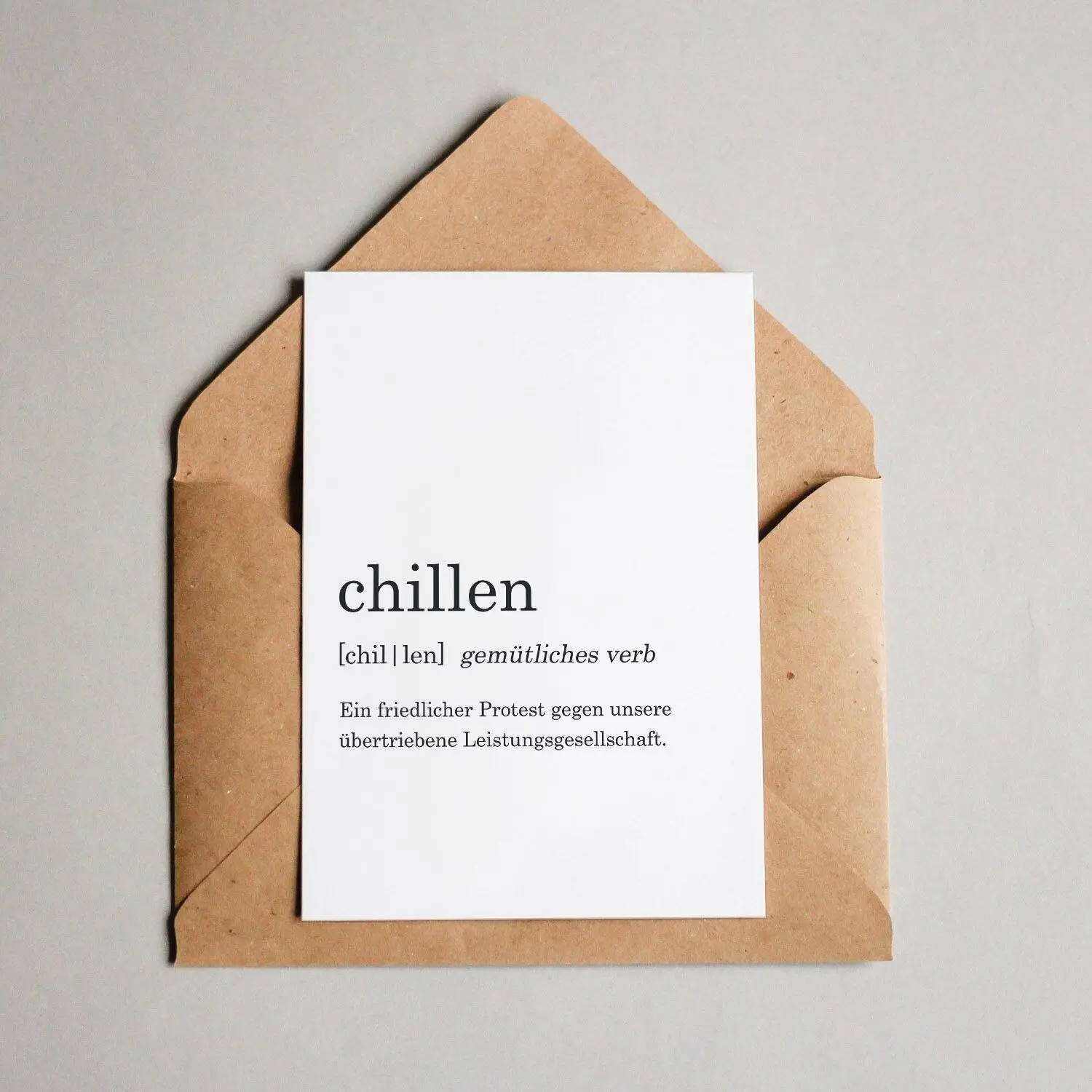 Postcard Dictionary: chill