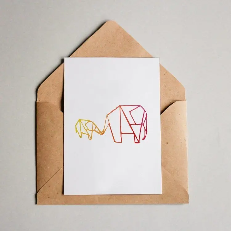 Postcard elephant