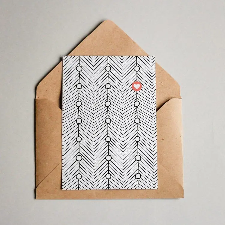 Postcard Pattern #003 “Herringbone”