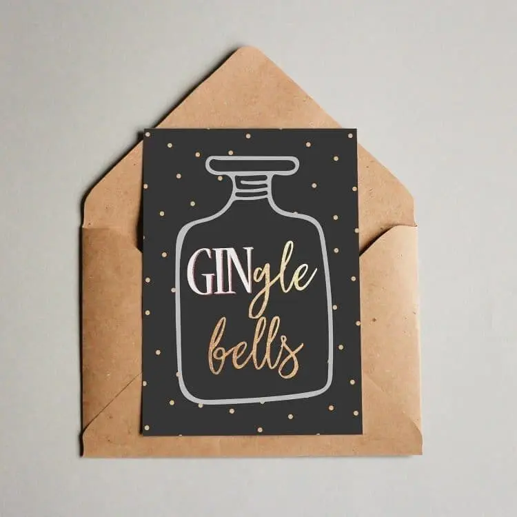 GINgle Bells postcard