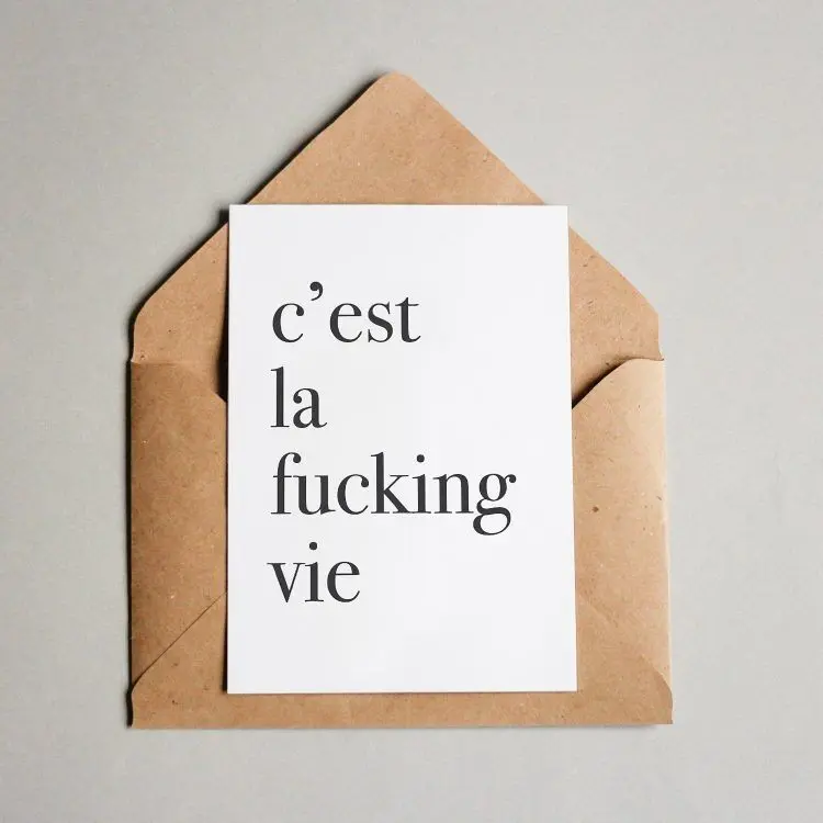 Postcard c'est la vie