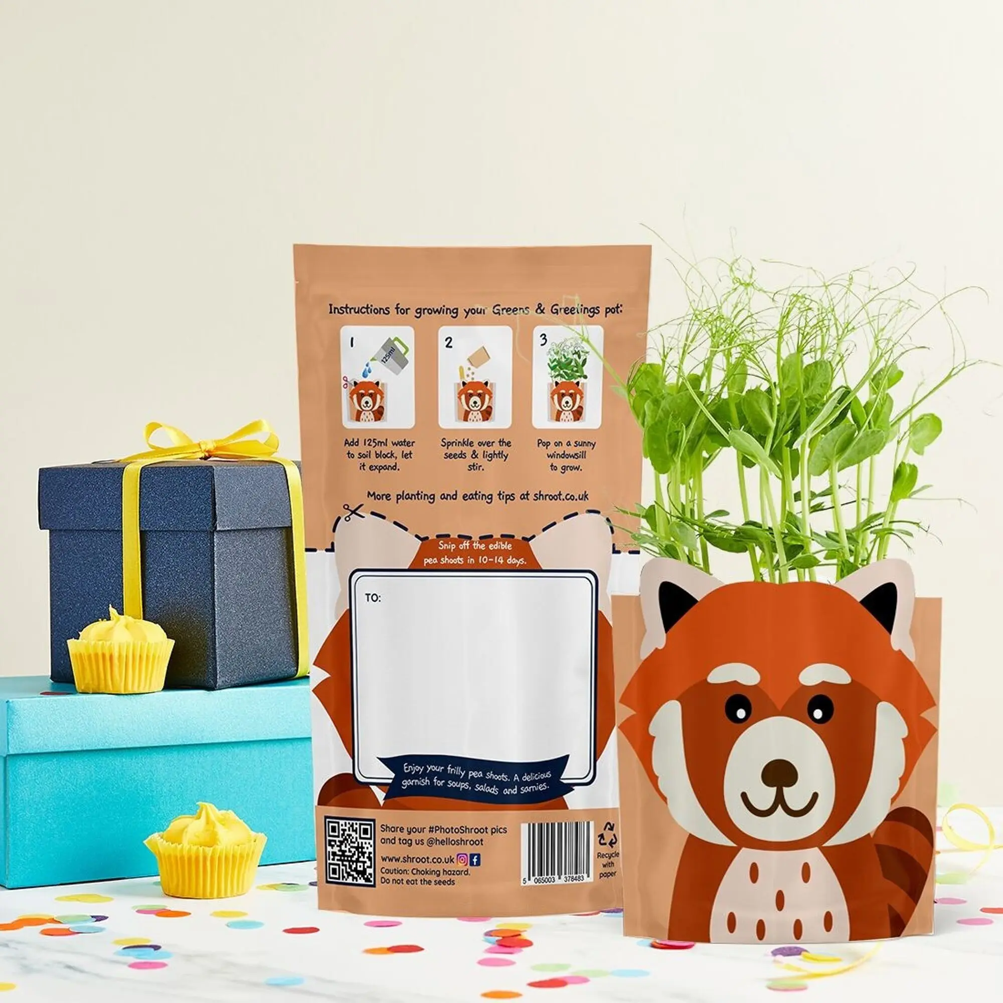 Ruby Red Panda Sustainable Growable Greeting Card Seed Gift