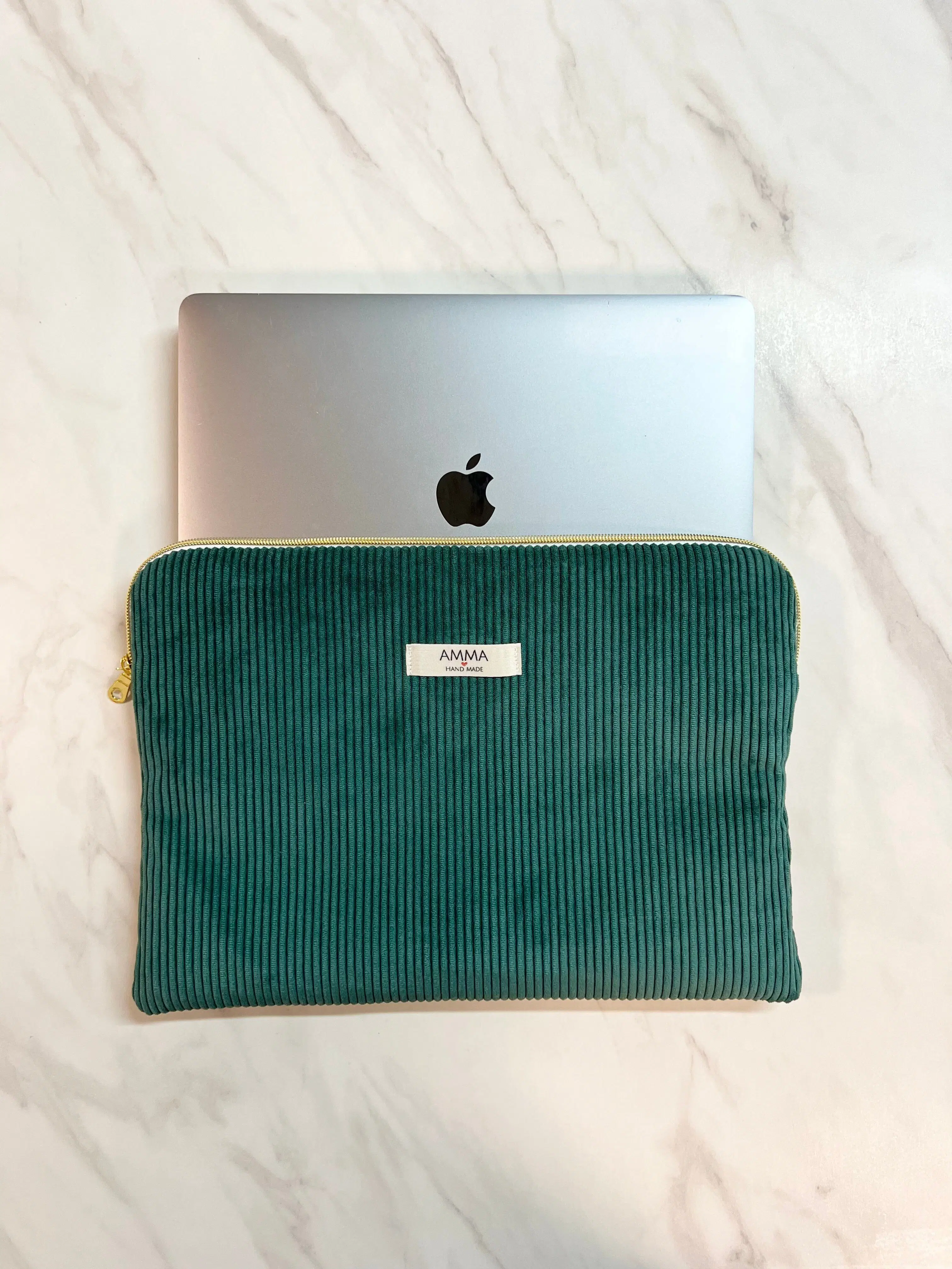 Fir Green Corduroy Computer Cover