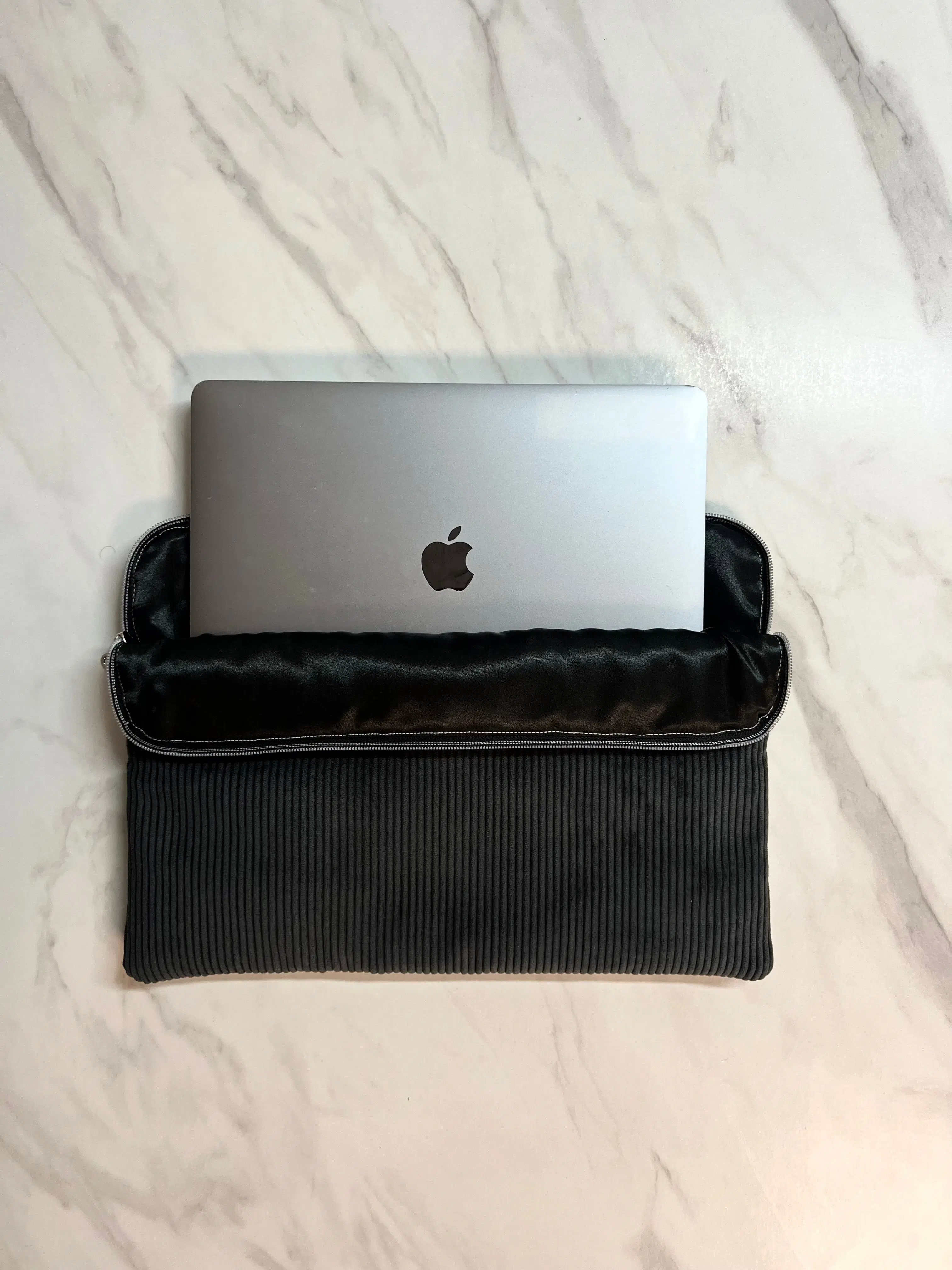 Black Corduroy Computer Case