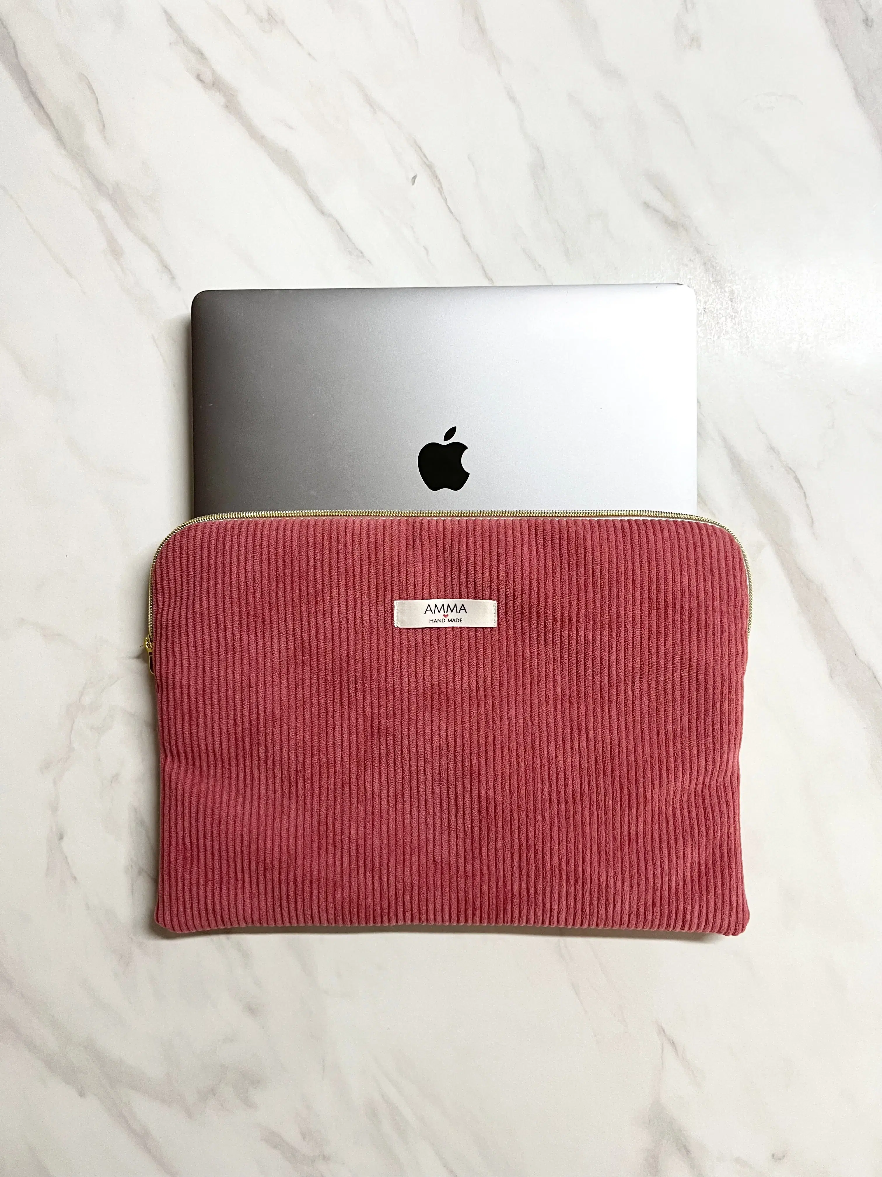 Corduroy Computer Sleeve - Raspberry Pink