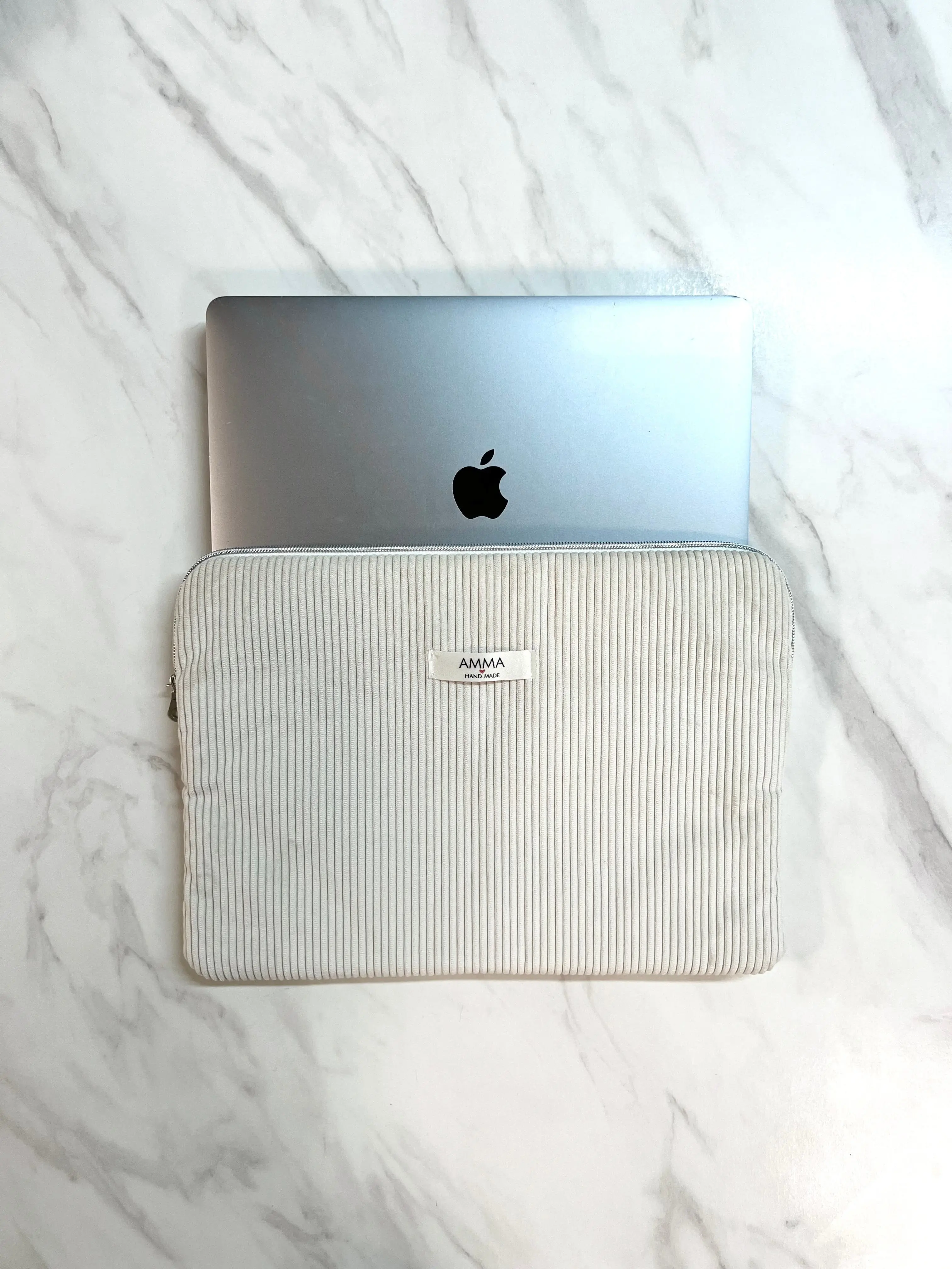 Cream Corduroy Computer Case