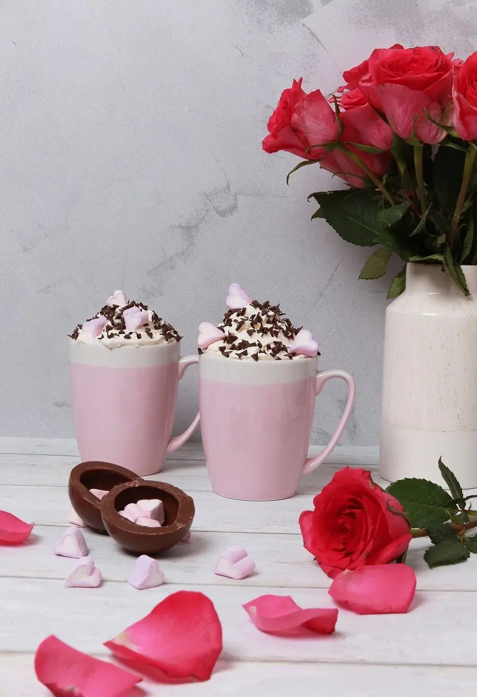 Hot Chocolate Bombe with Heart Marshmallows