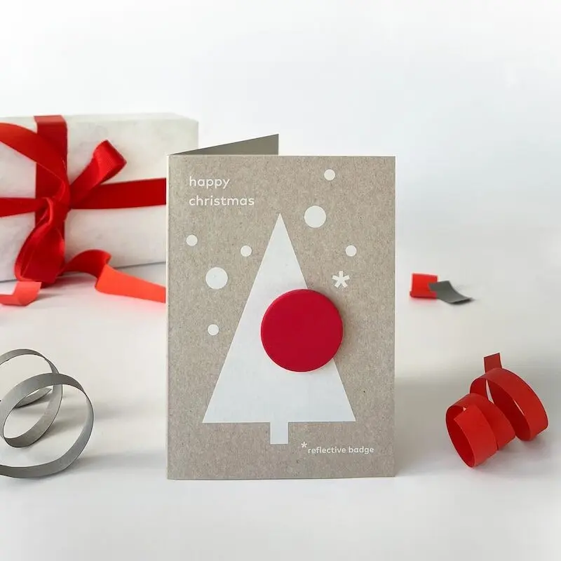 Carte de voeux de Noël avec réflecteur