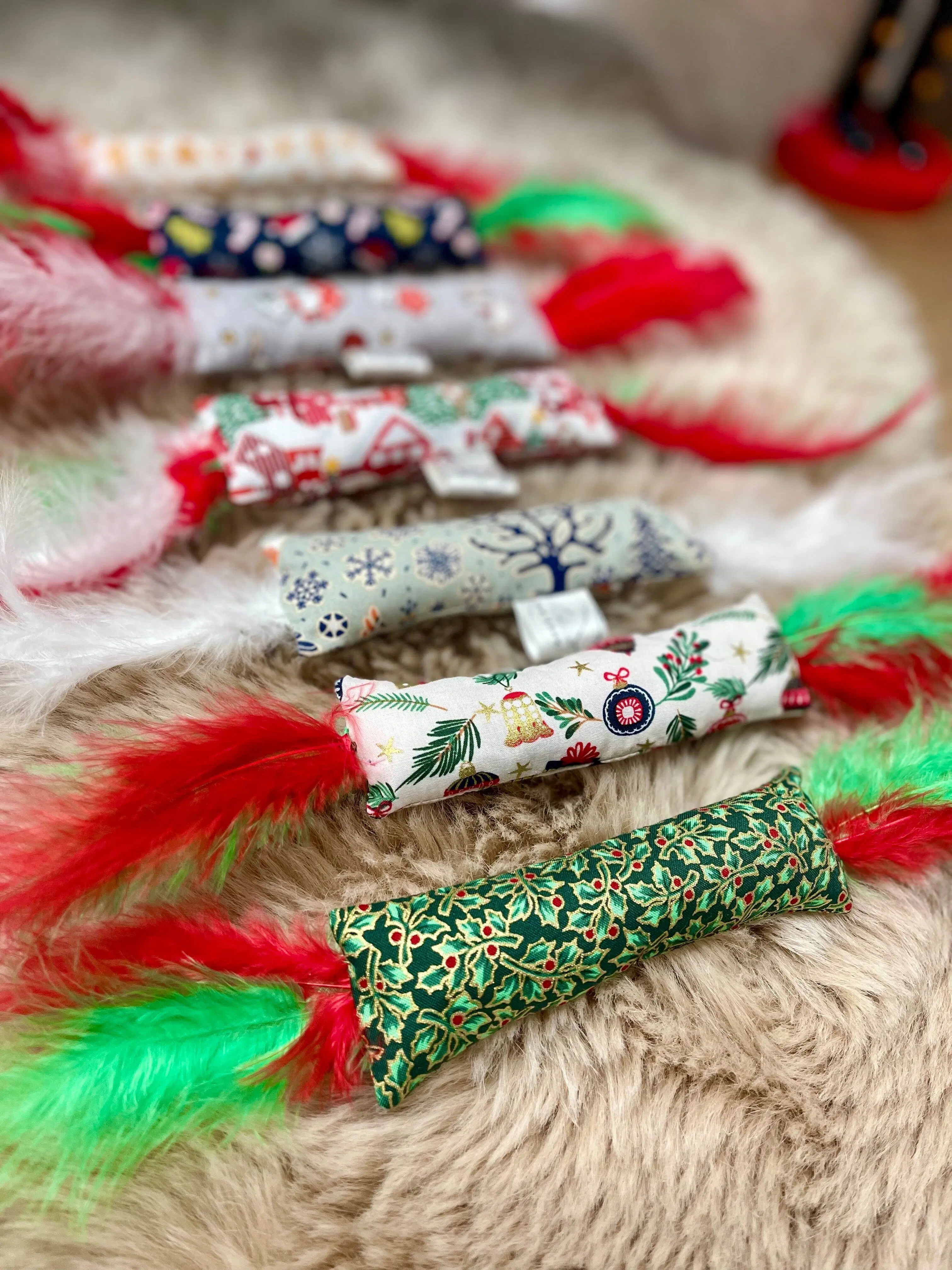 Christmas Catnip or Valerian Neck Stick - Toy