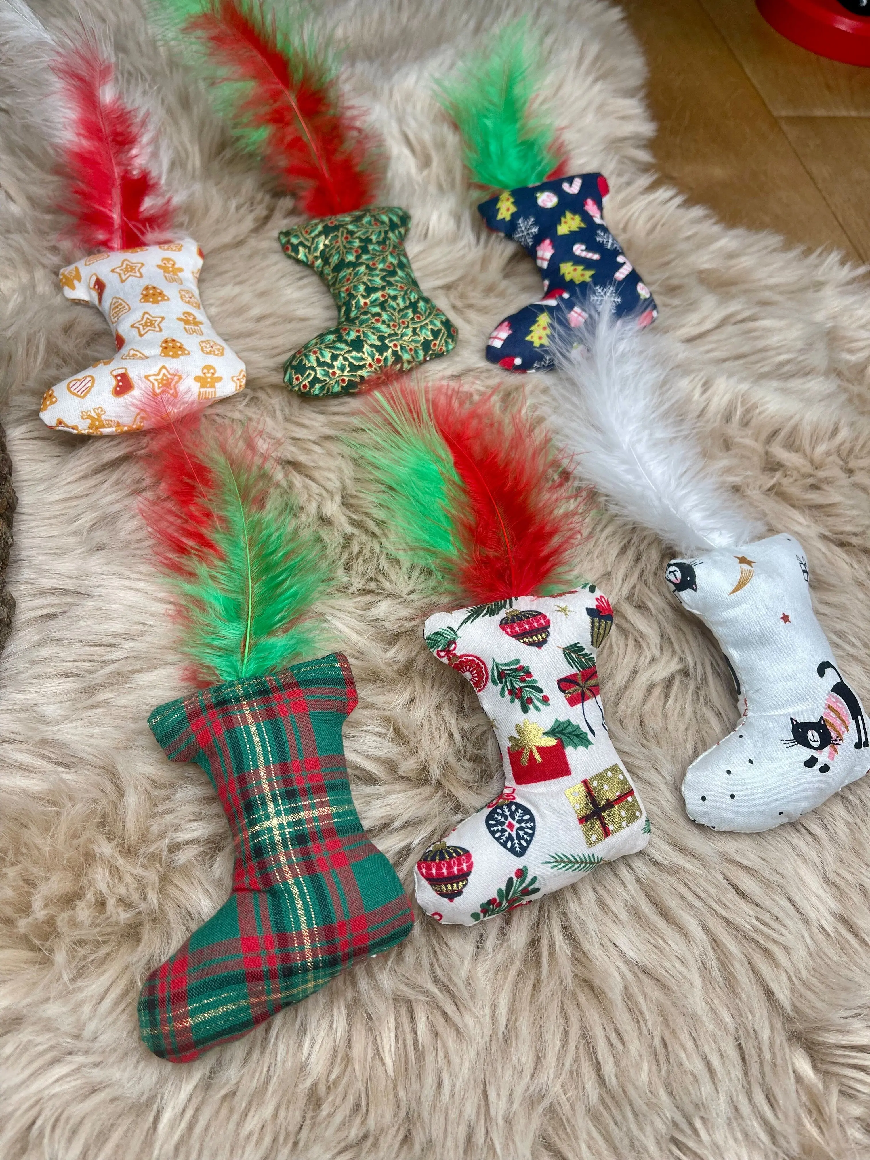 Catnip or Valerian Christmas Boot - Toy