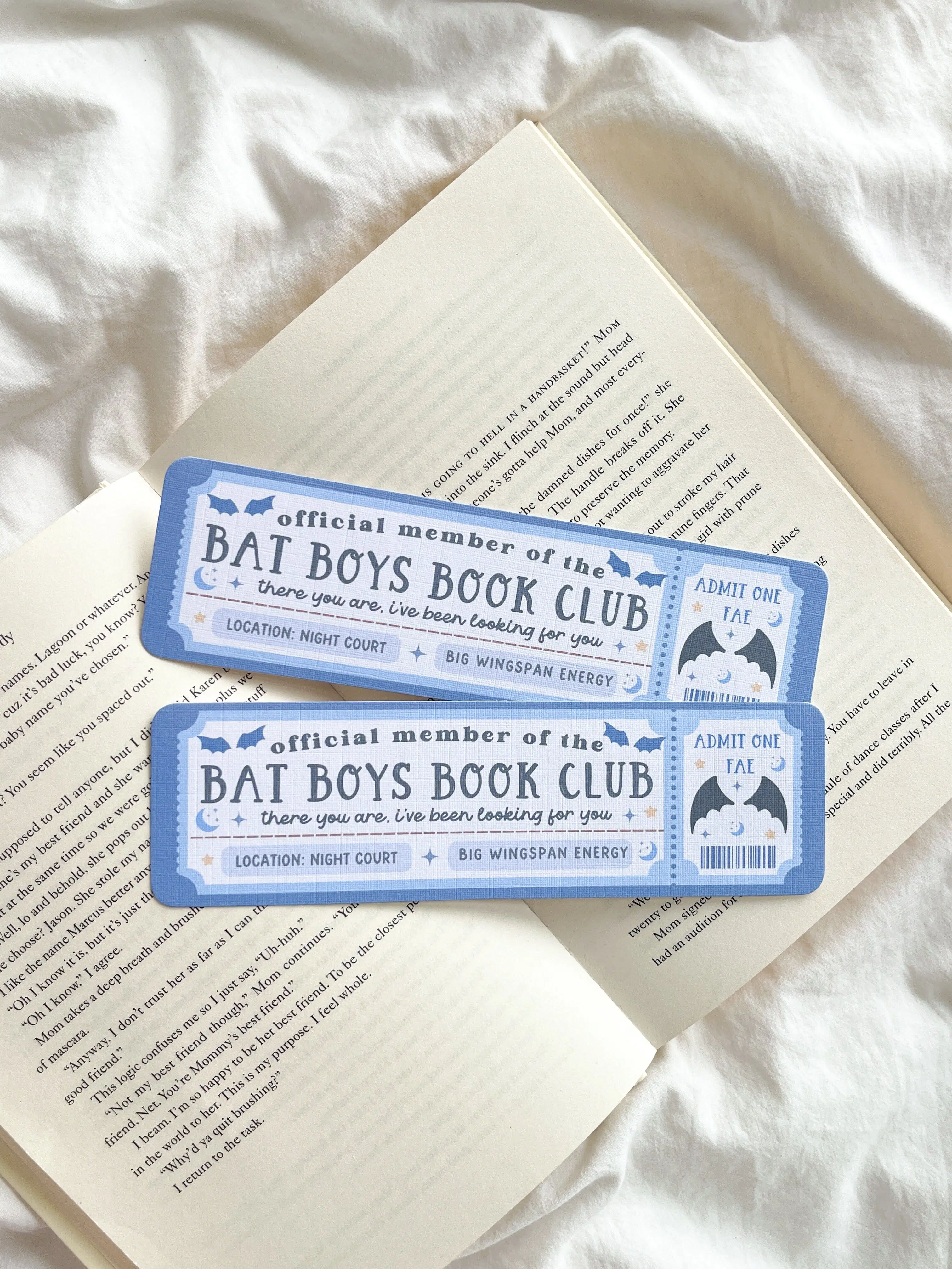 Lesezeichen des Bat Boys Book Club | Acotar Lesezeichen