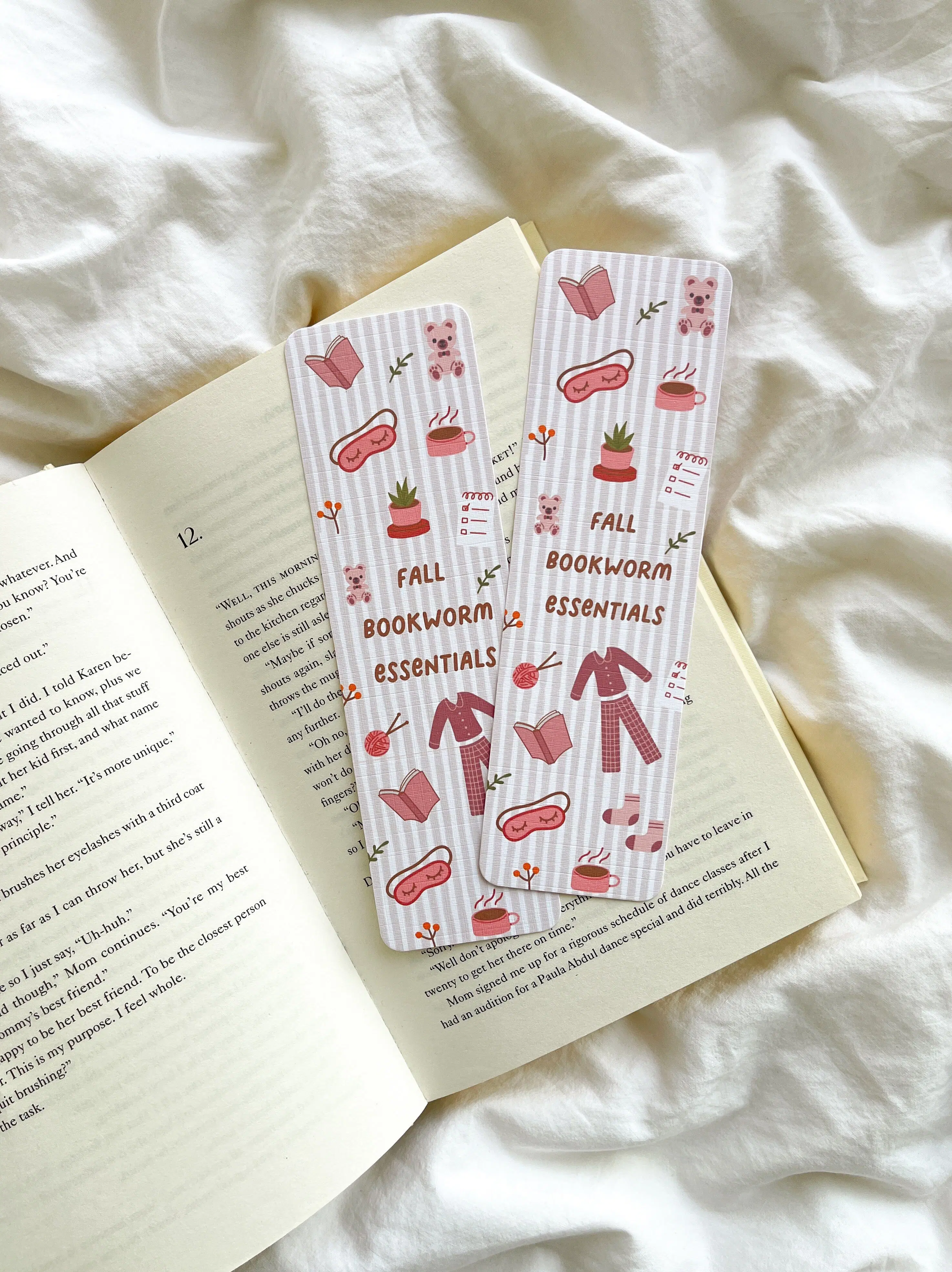 Herbst Bookworm Essentials Lesezeichen