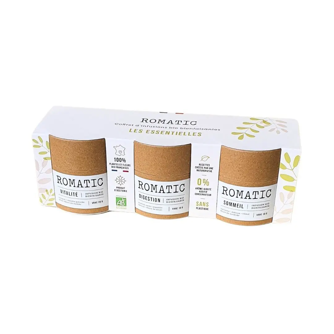 Box of 3 organic infusions LES ESSENTIELLES - Limited edition