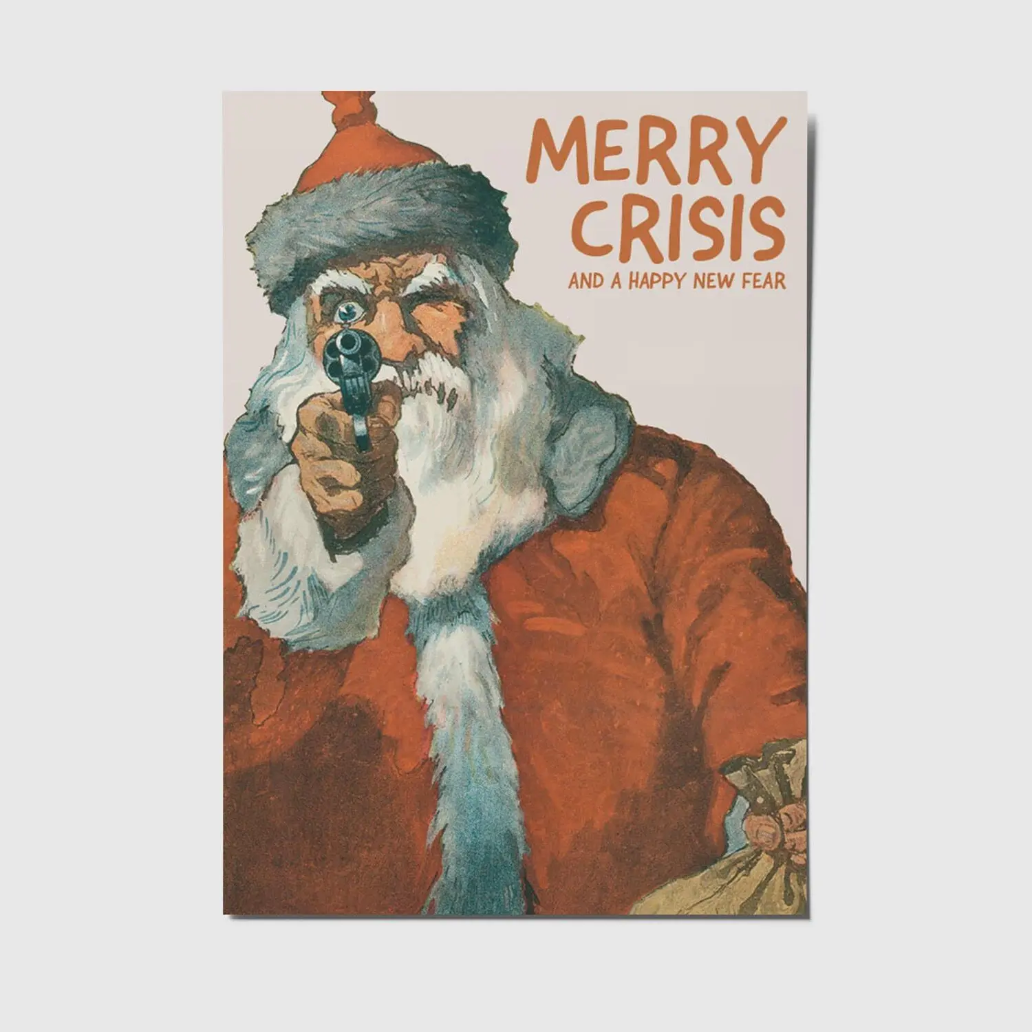 Merry crisis - A6 postcard