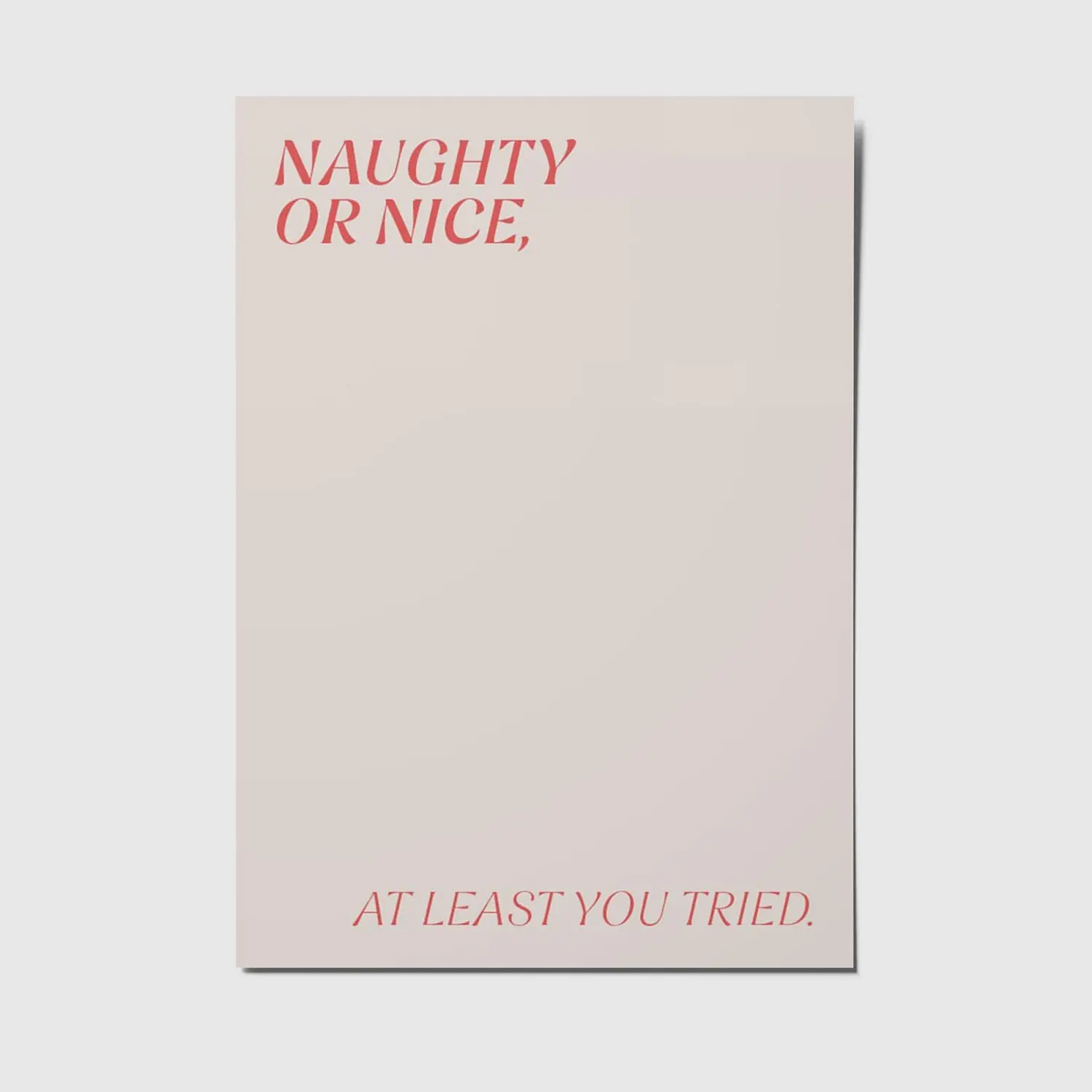Naughty or Nice - A6 postcard