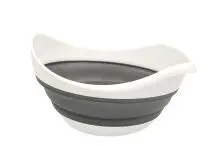 Falt-Schüssel „Ship“, 3,5L, inkl. Sieb, weiß/grau